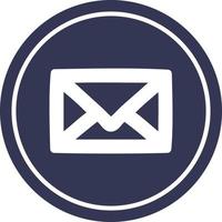 envelope letter circular icon vector