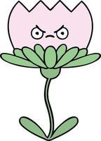 cute cartoon flower vector