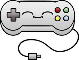 gradient shaded cartoon game controller vector