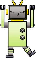 gradient shaded cartoon robot vector