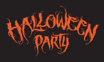 Hand drawn halloween lettering. Design element vector