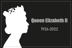 Londres, Reino Unido - 08 de septiembre de 2022 - muerte de la reina Isabel II vector