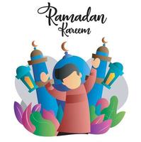 happy ramadan vector