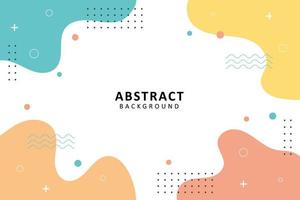 Abstract background. Hand drawing various shapes and memphis element. Trendy modern contemporary vector illustration. Every background is isolated. Pastel color