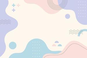 Abstract background. Hand drawing various shapes and memphis element. Trendy modern contemporary vector illustration. Every background is isolated. Pastel color