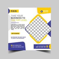 Corporate social media post square design and Instagram post vector