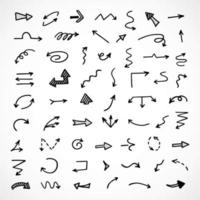 Vector set of hand drawn arrows, elements for presentation