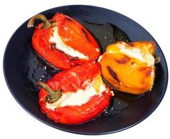 roasted peppers with cheese photo