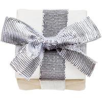 gift box with silver bow photo