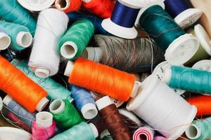 many spools of thread photo