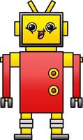 gradient shaded cartoon robot vector