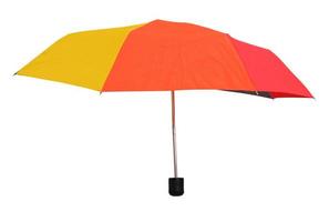 side view of open multicolored umbrella photo