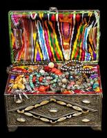 ancient arabic treasure chest photo