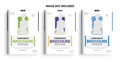 Multi color brochure cover design template vector