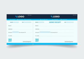 Blank template of the payment slip. Checkbook cheque page with empty fields. vector