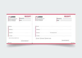 Blank template of the payment slip. Checkbook cheque page with empty fields. vector