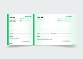 Blank template of the payment slip. Checkbook cheque page with empty fields. vector