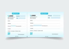 Blank template of the payment slip. Checkbook cheque page with empty fields. vector