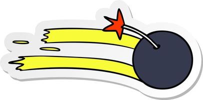 sticker cartoon doodle of a lit bomb vector