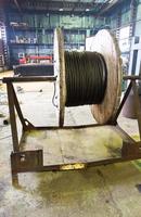 wooden reel with steel wire rope in hargar photo