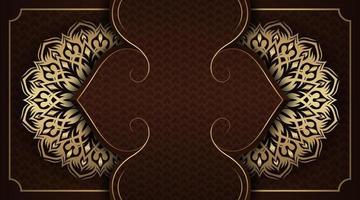 brown and gold, mandala background vector