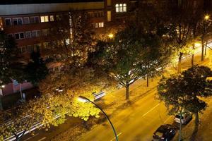 urban residential area in night photo