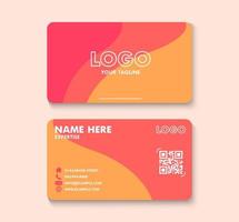 Clean Business Card Vector Template Company Brand Identity Layout