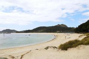 sand beach on Cies Islands in Atlantic, Spain photo