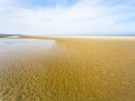 view of sand beach of Le Touquet in low tide photo