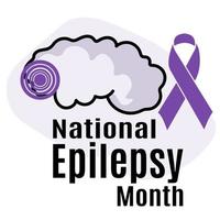 National Epilepsy Month, idea for a poster, banner, flyer or postcard on a medical theme vector