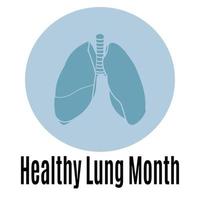 Healthy Lung Month, idea for a poster, banner or flyer on a medical theme, vector