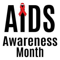 AIDS Awareness Month, idea for a poster, banner or flyer on a medical theme vector