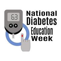 National Diabetes Education Week, idea for a poster, banner, flyer or postcard on a medical theme vector