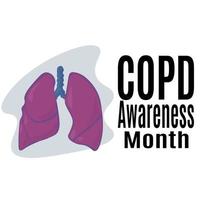 COPD Awareness Month, idea for a poster, banner, flyer or postcard on a medical theme vector