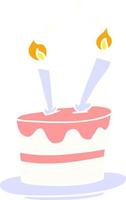 cartoon doodle of a birthday cake vector