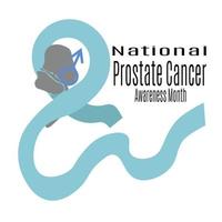 National Prostate Cancer Awareness Month, design for medical poster or banner vector