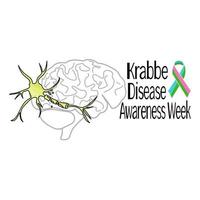 Krabbe Disease Awareness Week, Schematic representation of destruction of the myelin sheath vector