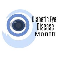 Diabetic Eye Disease Month, idea for a poster, banner, flyer or postcard on a medical theme vector