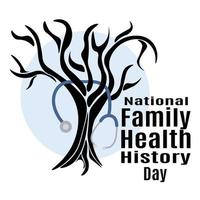 National Family Health History Day, Idea for a poster, banner, flyer or postcard on a medical theme vector