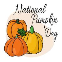 National Pumpkin Day, idea for banner, poster, flyer or postcard vector