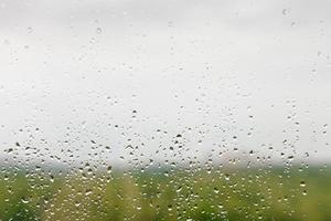 rain drops on window pane photo