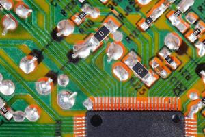 microchip circuit board macro shot photo
