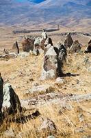 menhirs of Zorats Karer - monument in Armenia photo