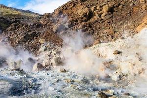 acidic fumarole in Krysuvik area, Iceland photo