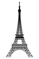 Eiffel tower symbol icon. Vector illustration