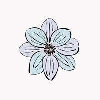 Flower. Ink drawing. Vector. vector