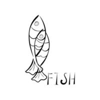 Fish. Graphics for the logo. vector