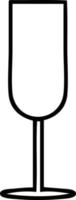 line drawing cartoon champagne flute vector