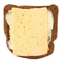 vista superior de pan y mantequilla con sándwich de queso foto