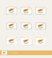 Vector flags of Cyprus, collection of Cyprus flags.